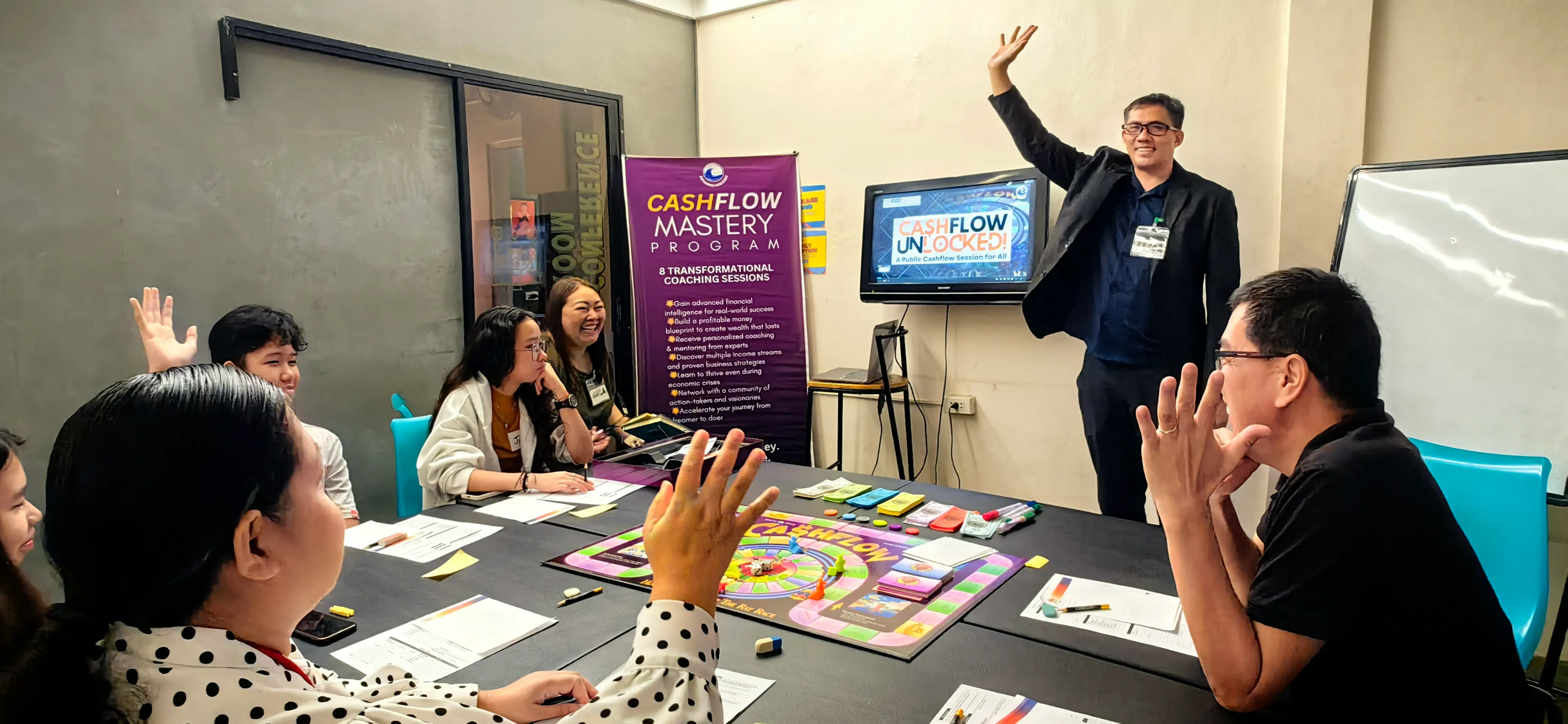 By the end, you understand cashflow in a way no video or slide ever taught you. Think of this as the trailer. The session shows you how the game works. What you do with it after is up to you.